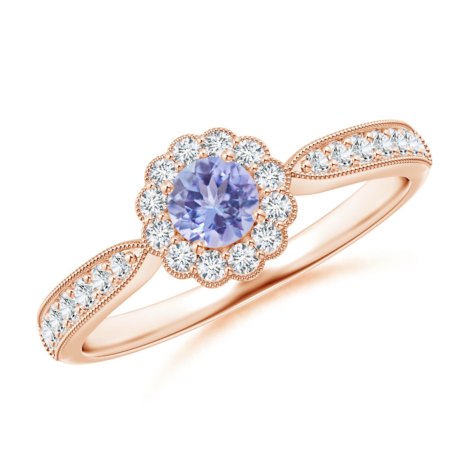 AA - Tanzanite / 0.5 CT / 14 KT Rose Gold