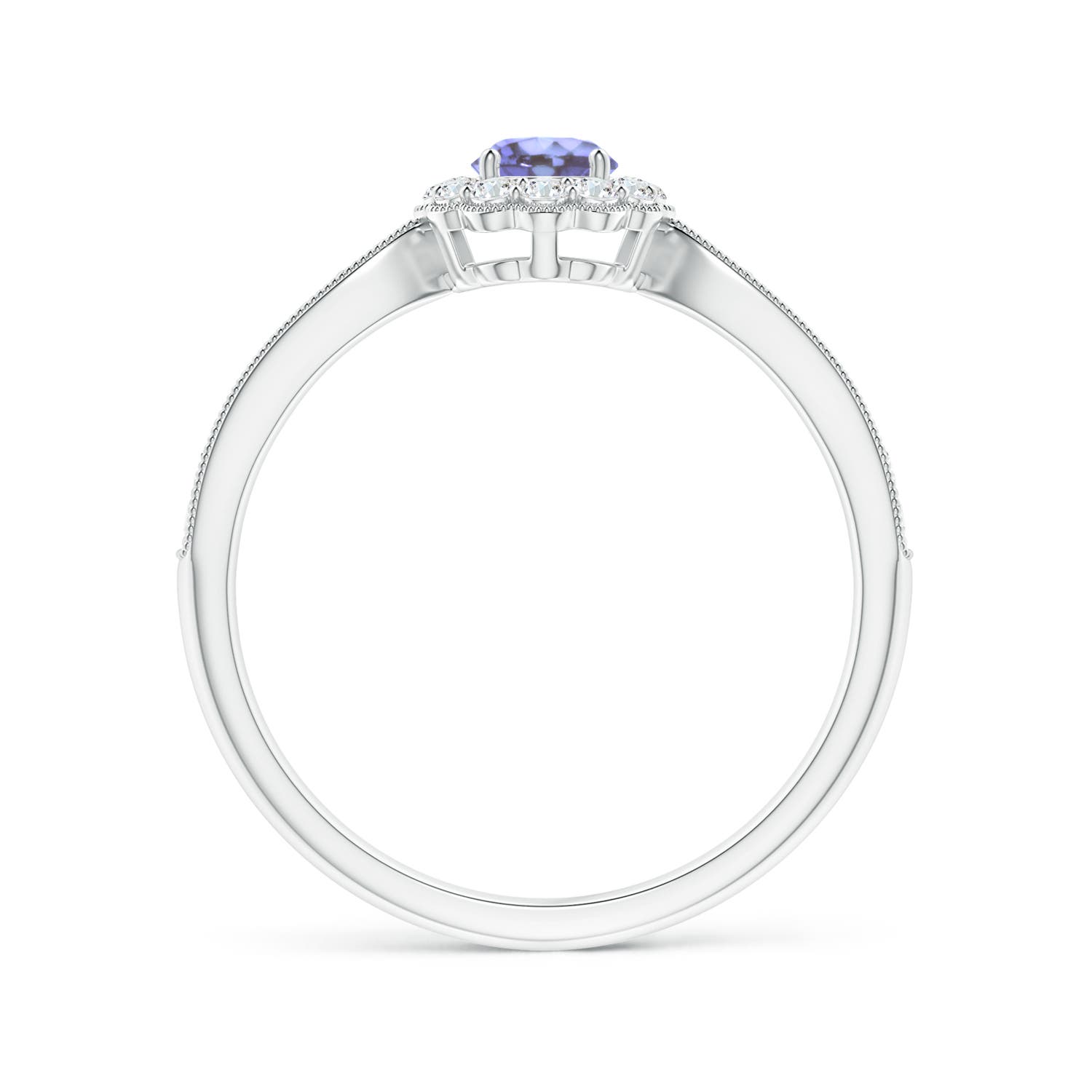 AA - Tanzanite / 0.5 CT / 14 KT White Gold