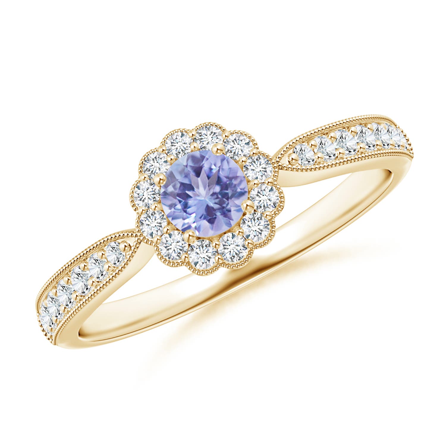 AA - Tanzanite / 0.5 CT / 14 KT Yellow Gold