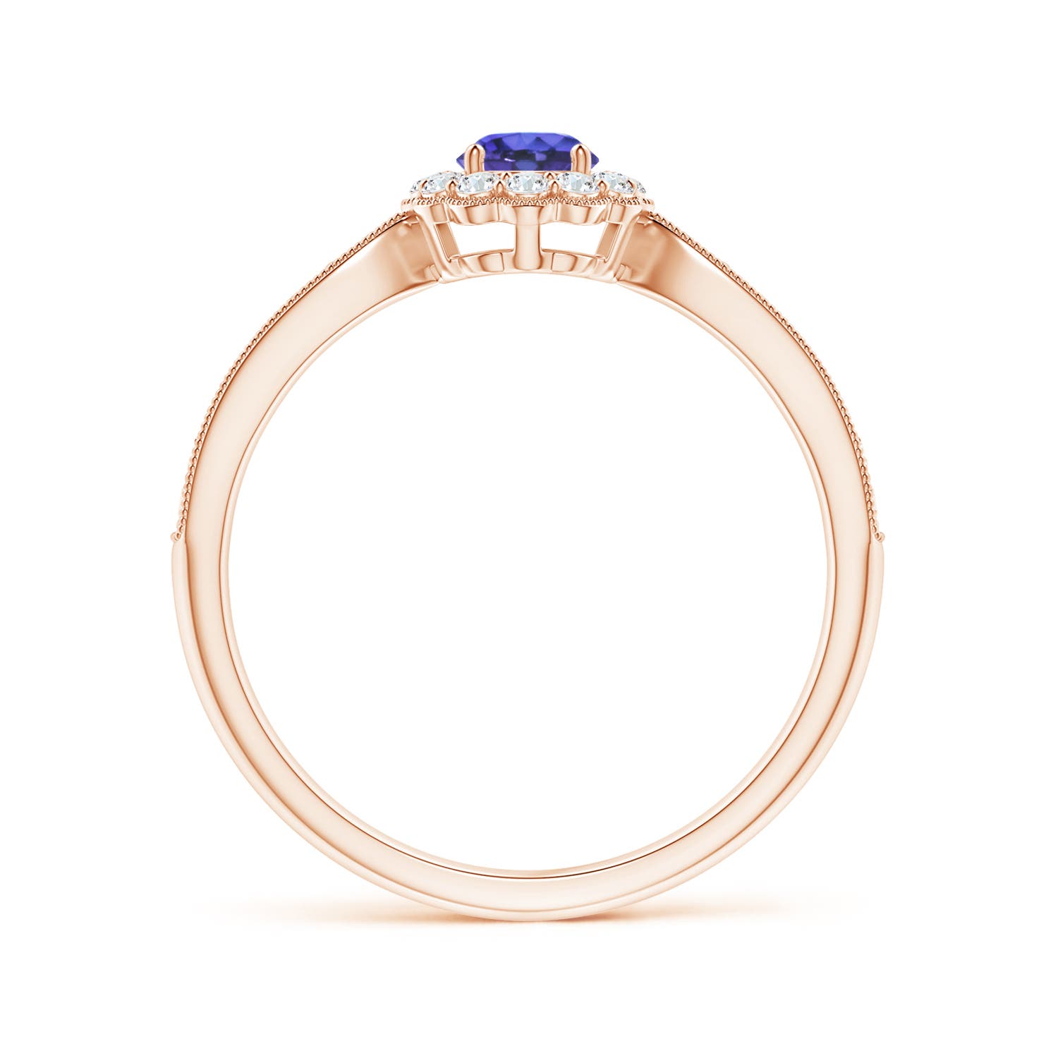 AAA - Tanzanite / 0.5 CT / 14 KT Rose Gold