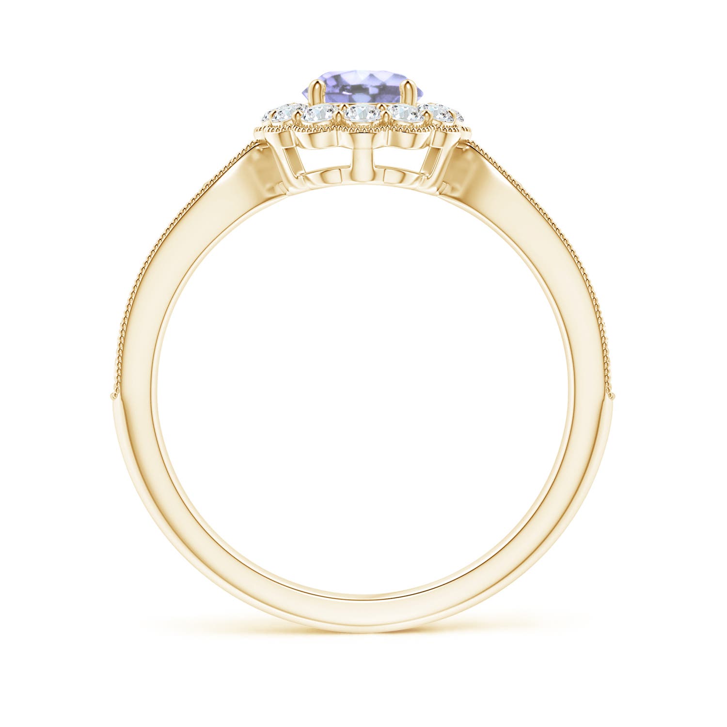 A - Tanzanite / 0.87 CT / 14 KT Yellow Gold