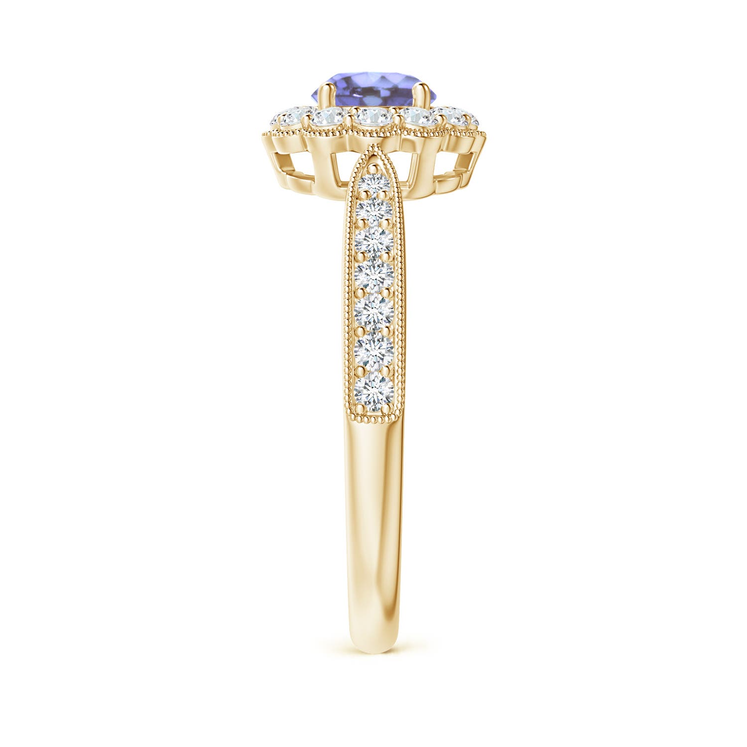 AA - Tanzanite / 0.87 CT / 14 KT Yellow Gold