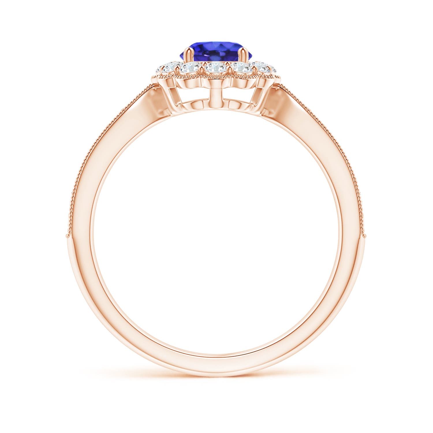 AAAA - Tanzanite / 0.87 CT / 14 KT Rose Gold