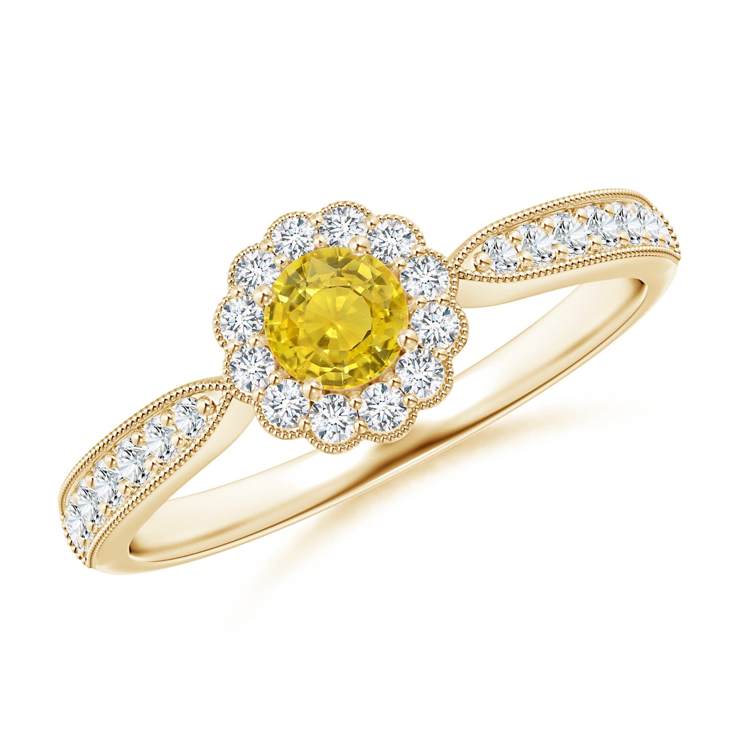 AAA - Yellow Sapphire / 0.52 CT / 14 KT Yellow Gold