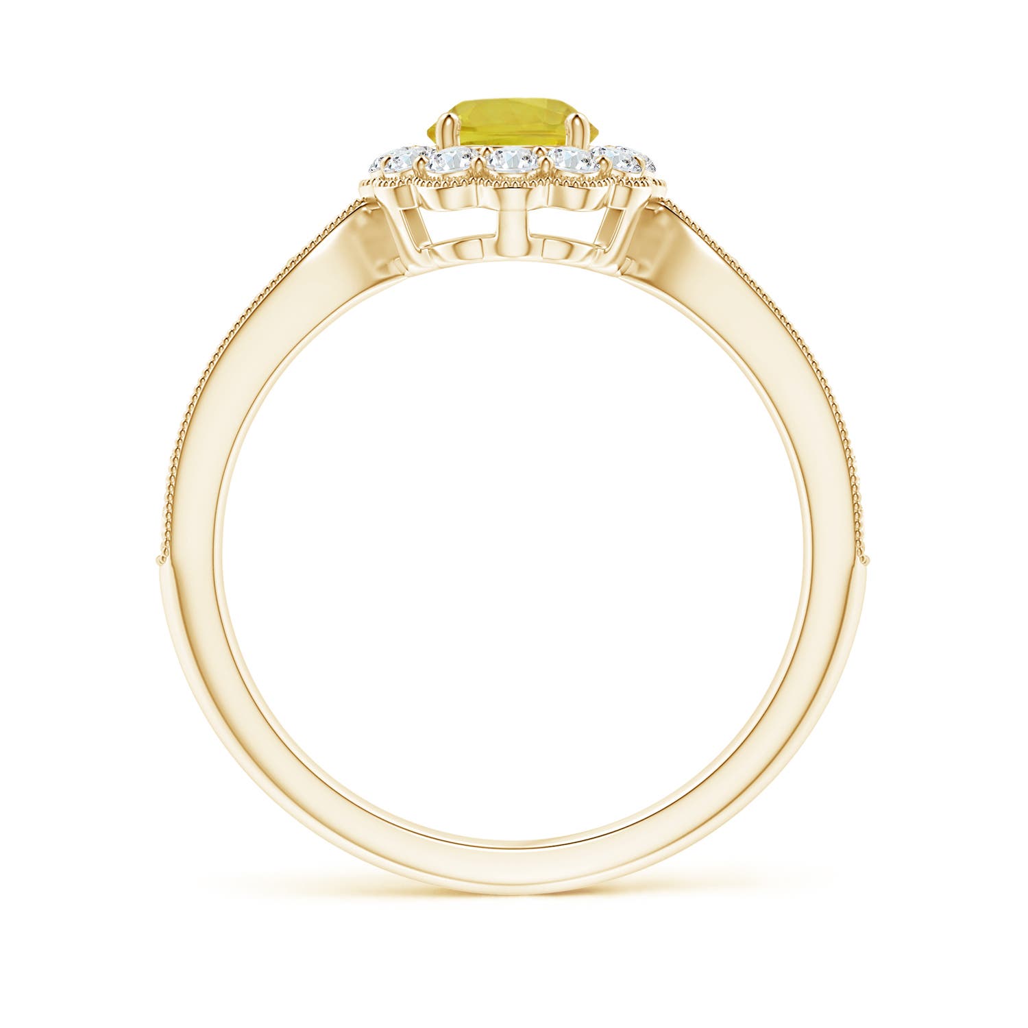 A - Yellow Sapphire / 0.9 CT / 14 KT Yellow Gold