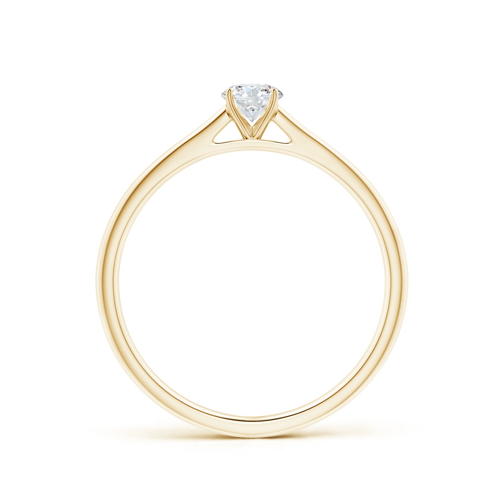 4.1mm GVS2 Round Diamond Tapered Cathedral Solitaire Engagement Ring in Yellow Gold Side-1