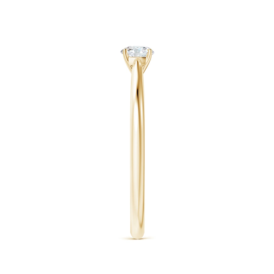 4.1mm GVS2 Round Diamond Tapered Cathedral Solitaire Engagement Ring in Yellow Gold - side 6