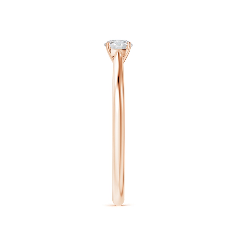 4.1mm HSI2 Round Diamond Tapered Cathedral Solitaire Engagement Ring in 9K Rose Gold side-2