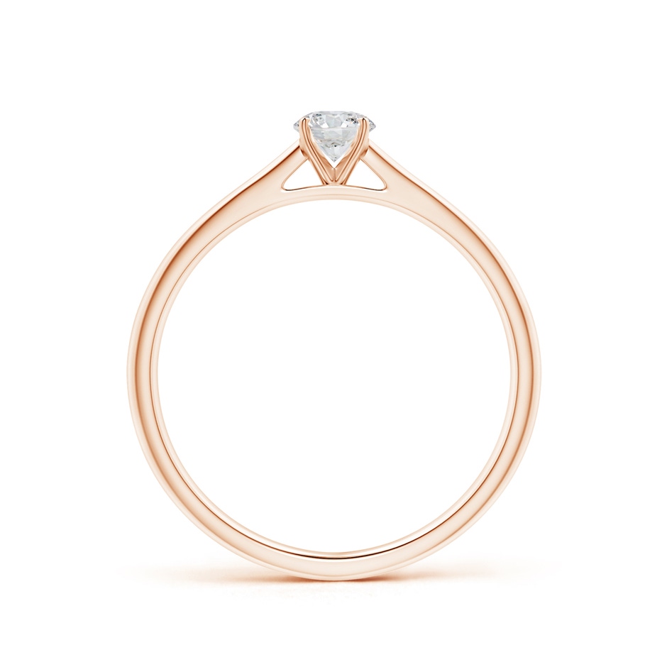 4.1mm HSI2 Round Diamond Tapered Cathedral Solitaire Engagement Ring in Rose Gold side-1