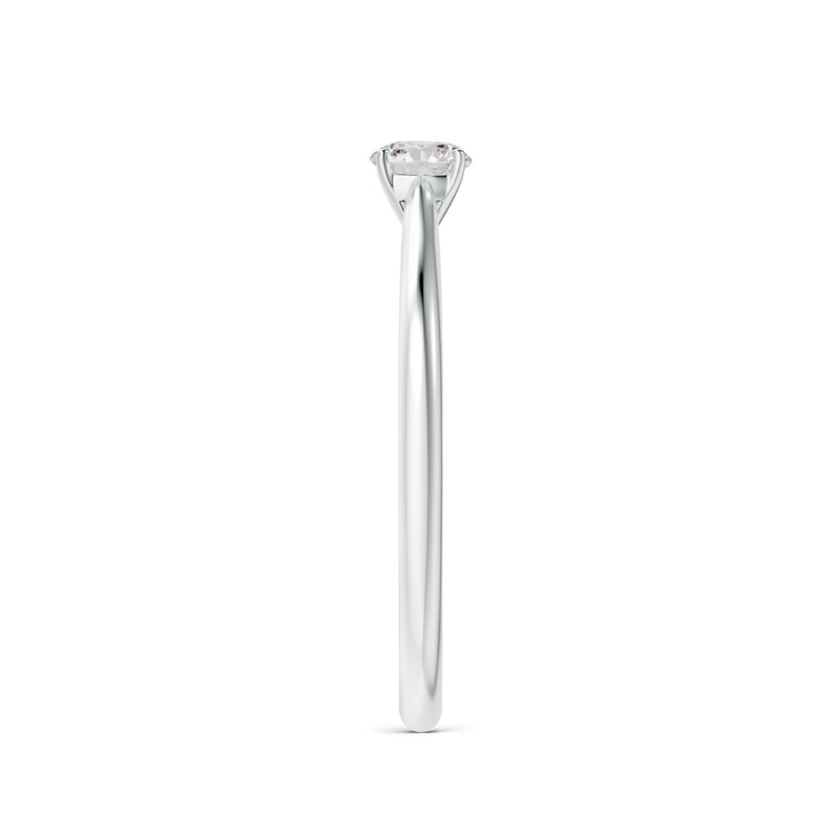 4.1mm IJI1I2 Round Diamond Tapered Cathedral Solitaire Engagement Ring in White Gold side-2
