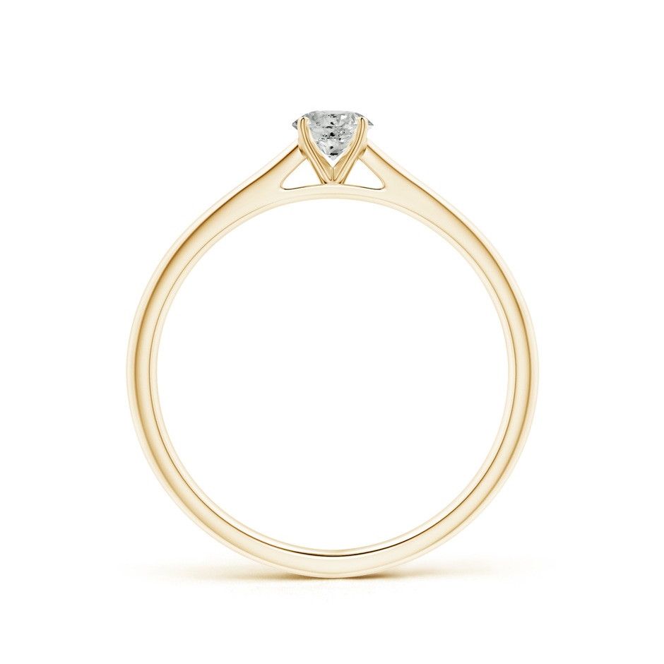 4.1mm KI3 Round Diamond Tapered Cathedral Solitaire Engagement Ring in Yellow Gold side-1