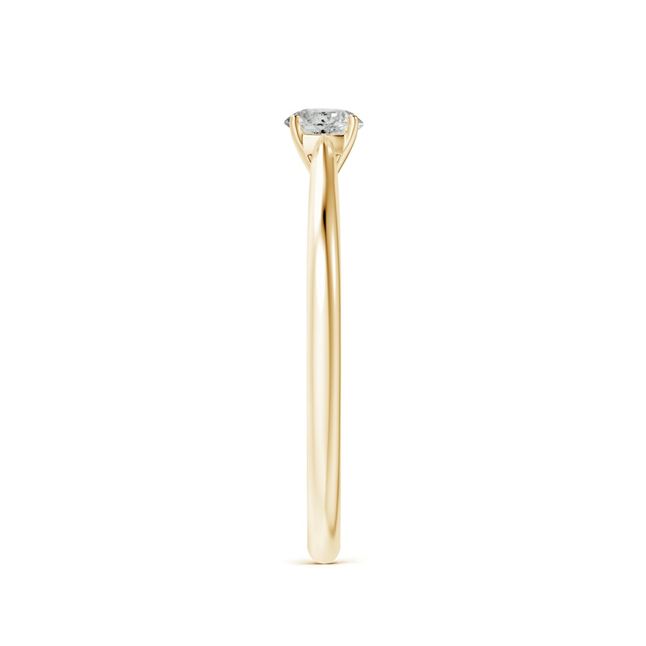 4.1mm KI3 Round Diamond Tapered Cathedral Solitaire Engagement Ring in Yellow Gold side-2