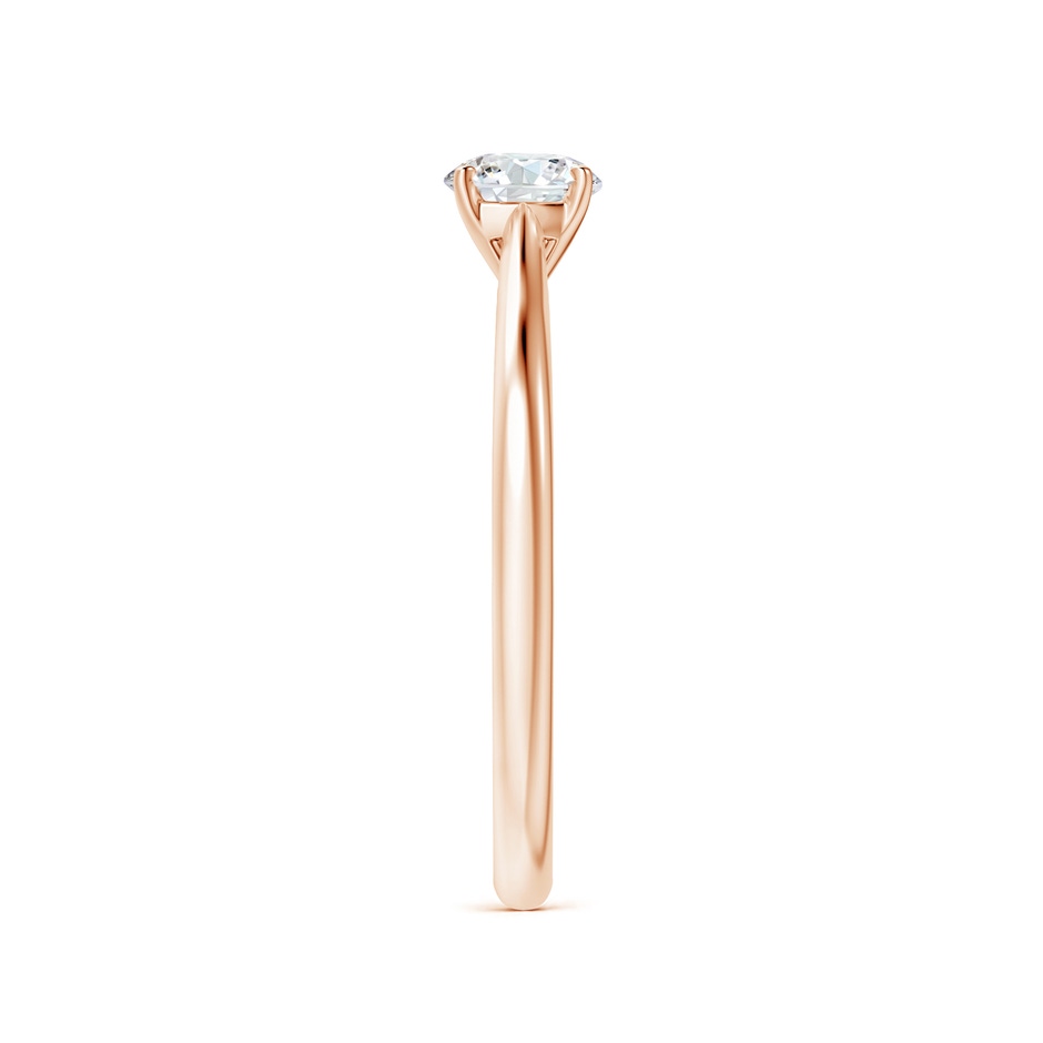 5.1mm GVS2 Round Diamond Tapered Cathedral Solitaire Engagement Ring in Rose Gold side-2