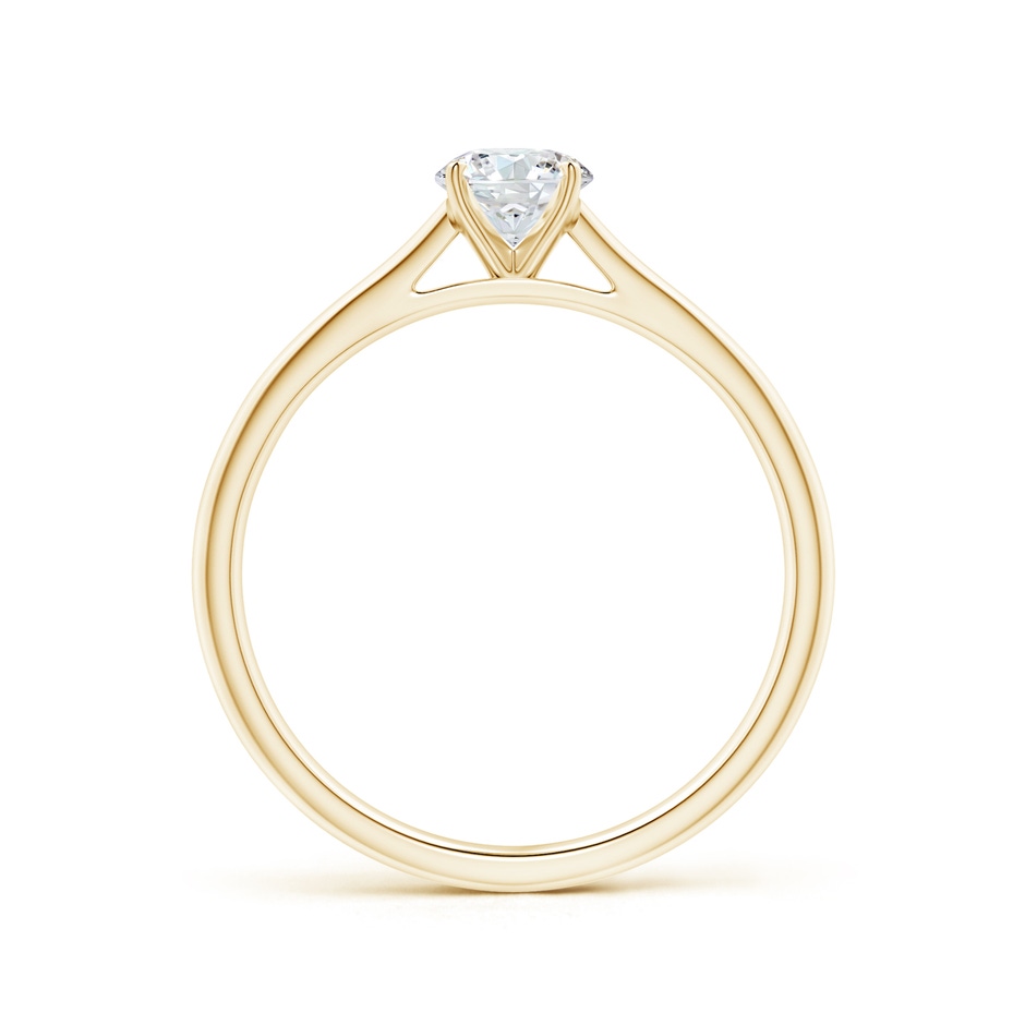 5.1mm GVS2 Round Diamond Tapered Cathedral Solitaire Engagement Ring in Yellow Gold side-1