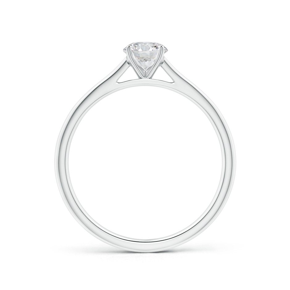 5.1mm HSI2 Round Diamond Tapered Cathedral Solitaire Engagement Ring in P950 Platinum side-1