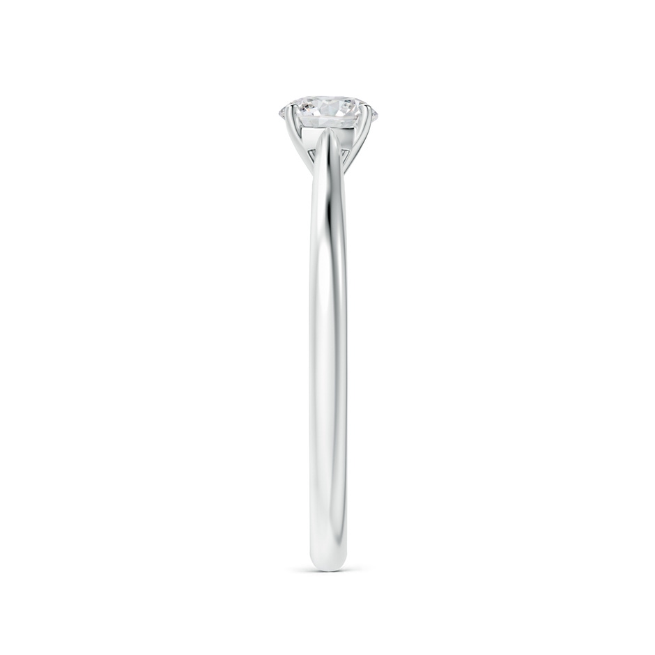 5.1mm HSI2 Round Diamond Tapered Cathedral Solitaire Engagement Ring in White Gold side-2