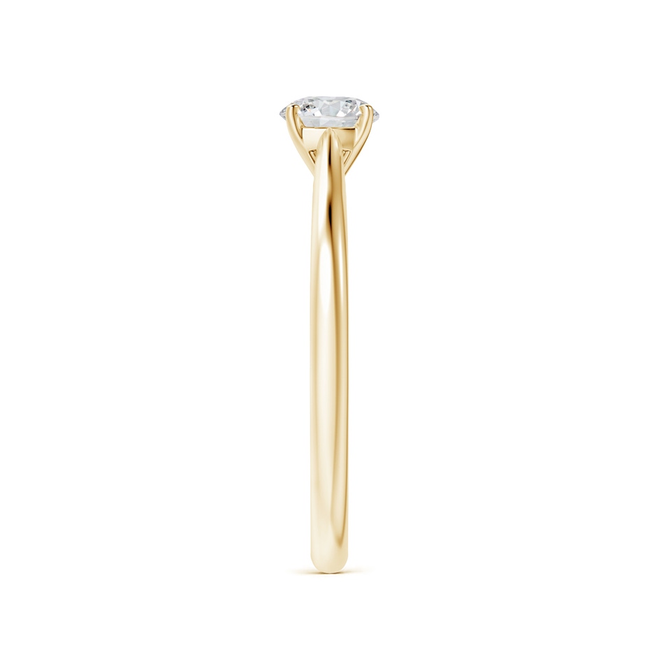 5.1mm HSI2 Round Diamond Tapered Cathedral Solitaire Engagement Ring in Yellow Gold side-2