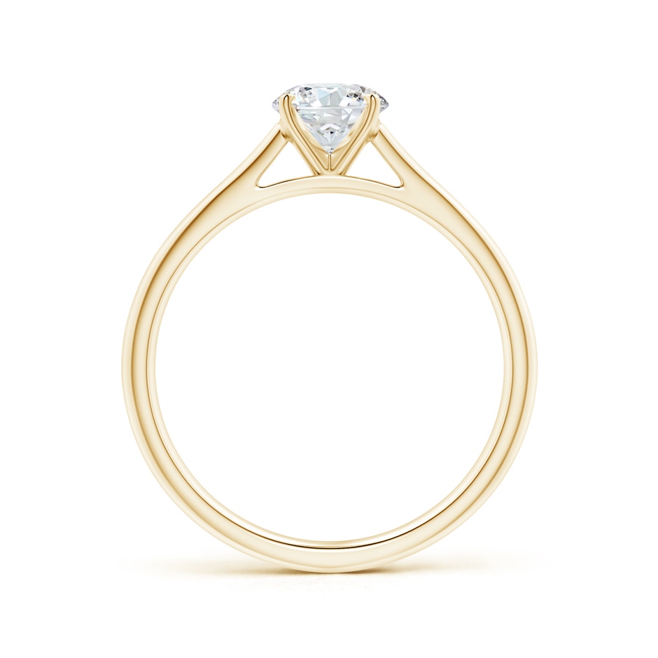 5.9mm GVS2 Round Diamond Tapered Cathedral Solitaire Engagement Ring in Yellow Gold side-1