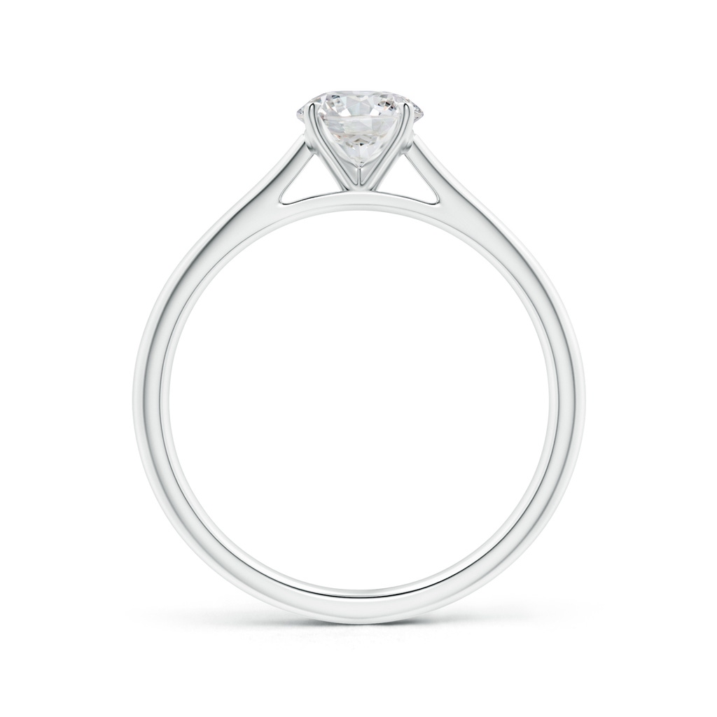 5.9mm HSI2 Round Diamond Tapered Cathedral Solitaire Engagement Ring in White Gold Side-1