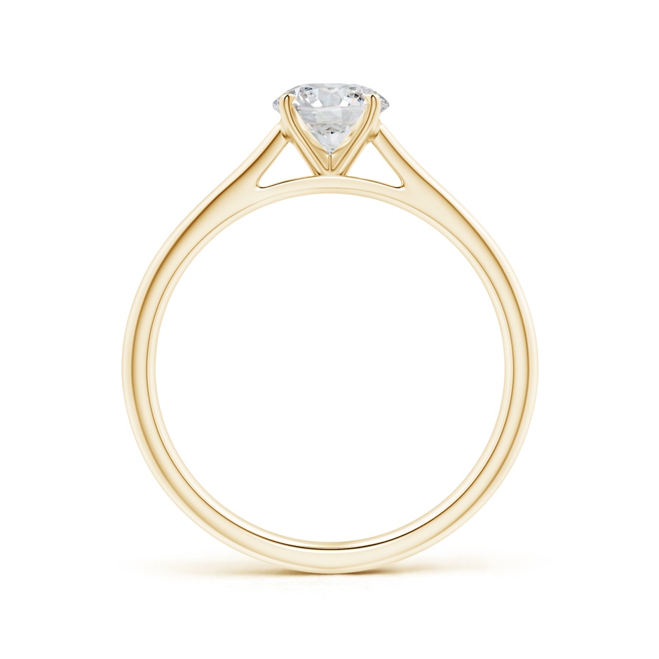 5.9mm HSI2 Round Diamond Tapered Cathedral Solitaire Engagement Ring in Yellow Gold side-1