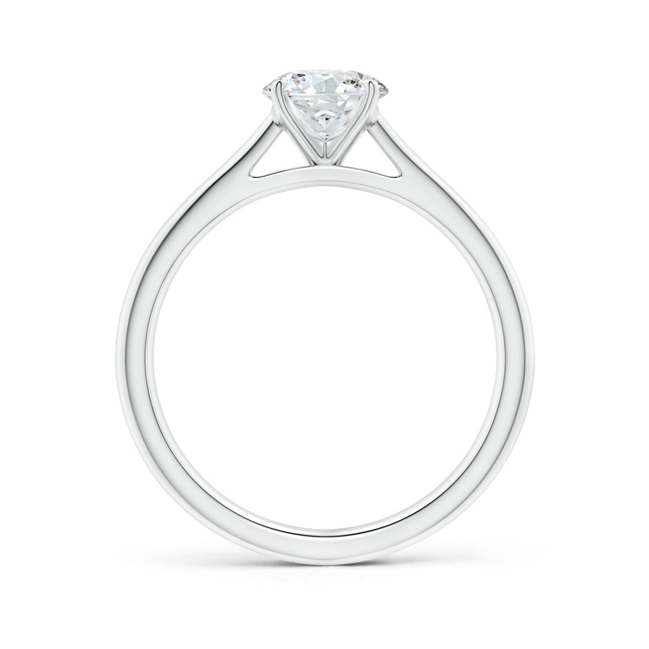 6.4mm GVS2 Round Diamond Tapered Cathedral Solitaire Engagement Ring in White Gold side-1