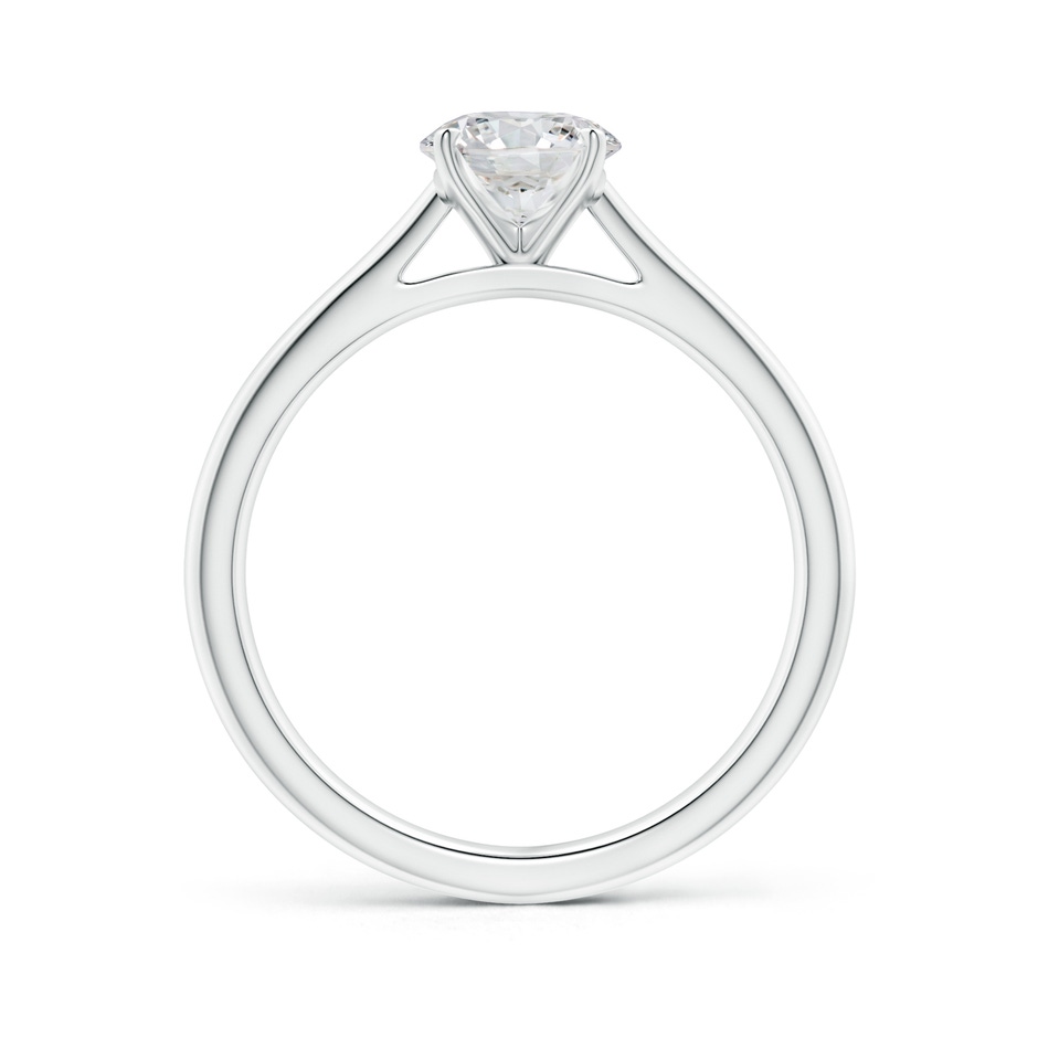 6.4mm HSI2 Round Diamond Tapered Cathedral Solitaire Engagement Ring in P950 Platinum side-1