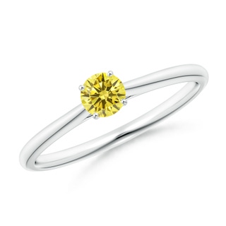 Round Fancy Intense, VS2 Yellow Diamond
