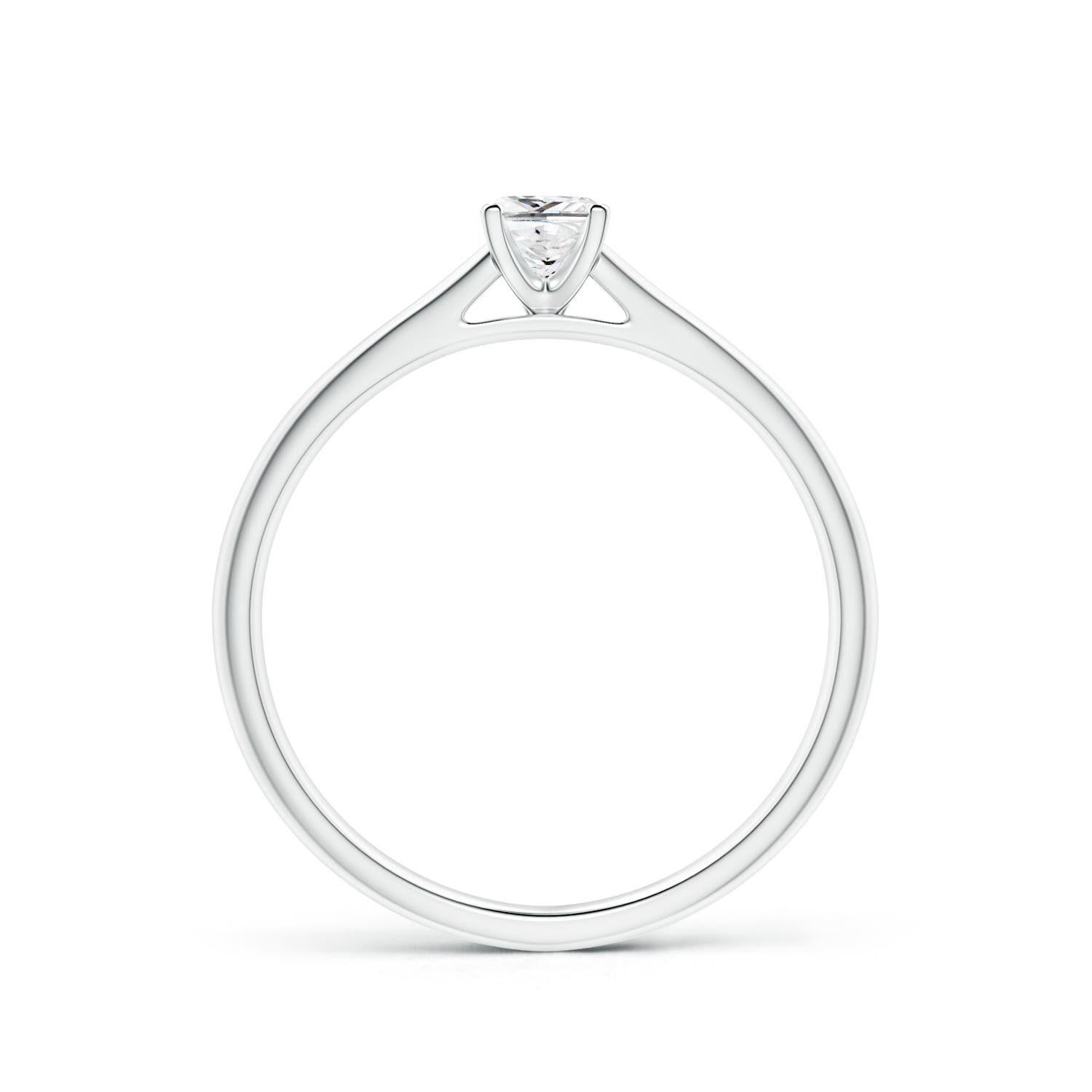3.5mm GVS2 Princess-Cut Diamond Tapered Cathedral Engagement Ring in P950 Platinum - side 1