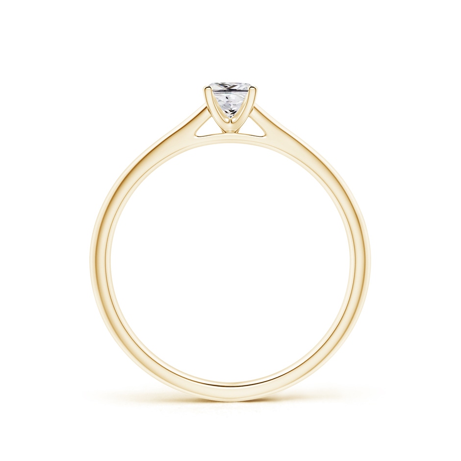 3.5mm HSI2 Princess-Cut Diamond Tapered Cathedral Engagement Ring in Yellow Gold side-1