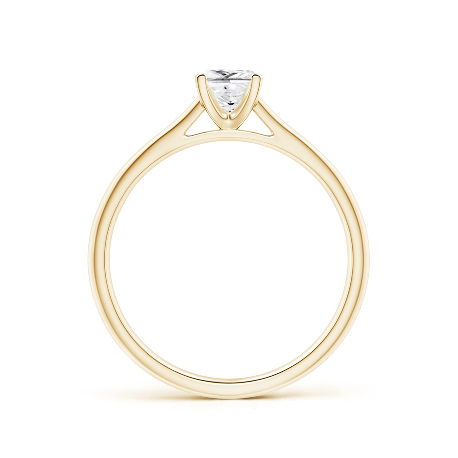 4.4mm GVS2 Princess-Cut Diamond Tapered Cathedral Engagement Ring in Yellow Gold side-1