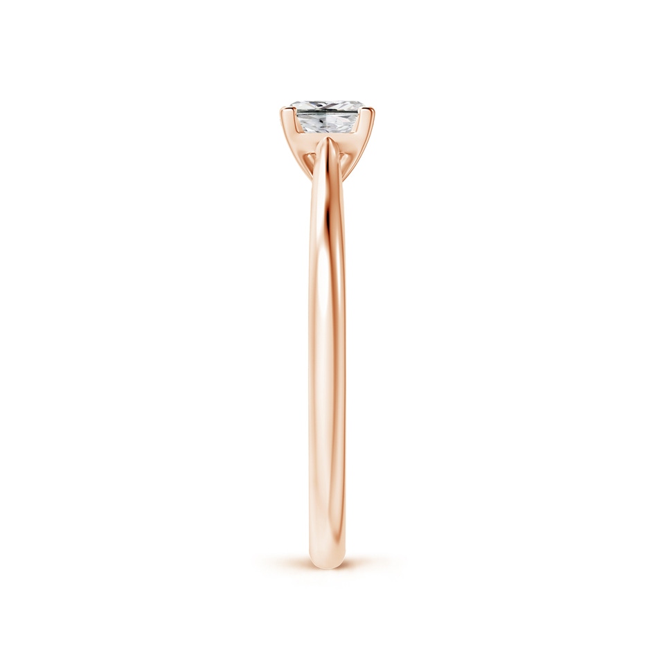 4.4mm IJI1I2 Princess-Cut Diamond Tapered Cathedral Engagement Ring in Rose Gold side-2