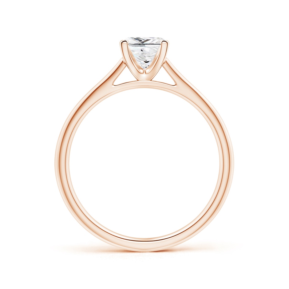 5.1mm GVS2 Princess-Cut Diamond Tapered Cathedral Engagement Ring in Rose Gold side-1