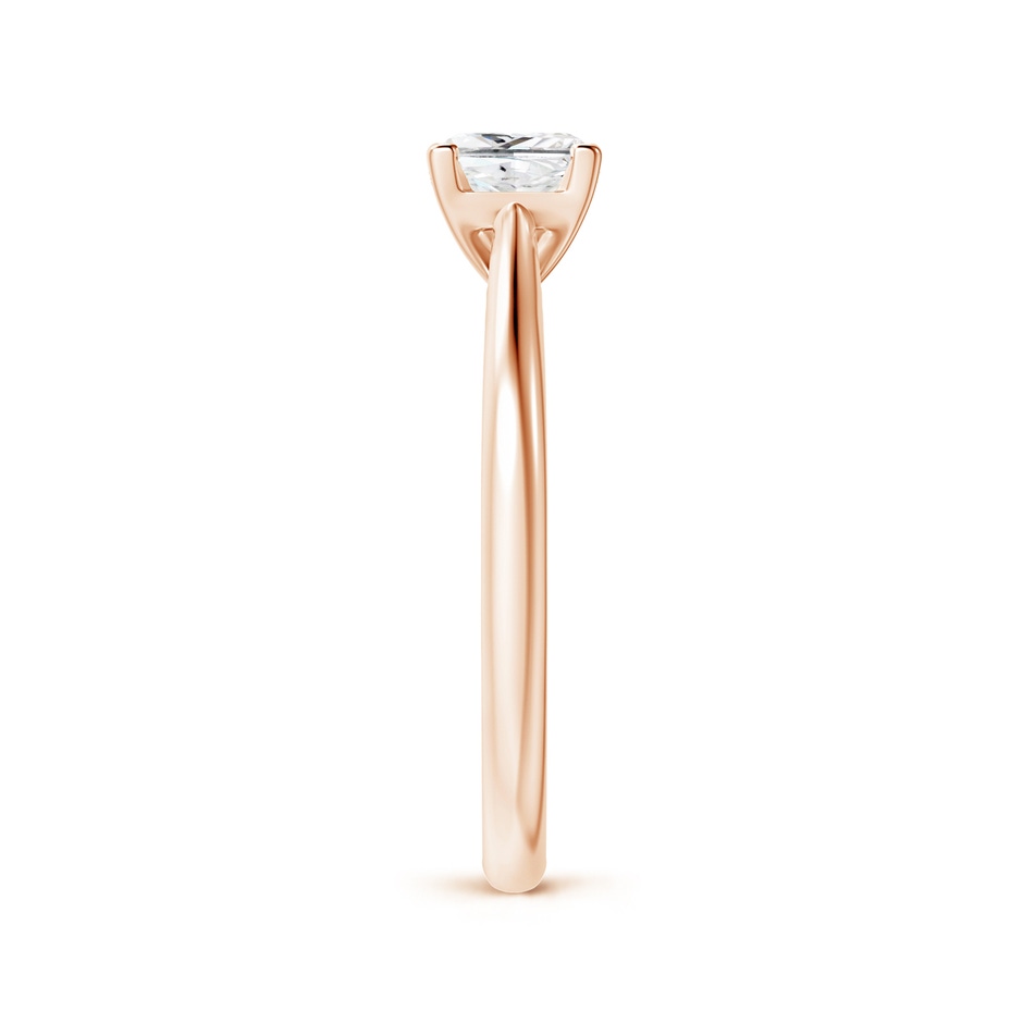 5.1mm GVS2 Princess-Cut Diamond Tapered Cathedral Engagement Ring in Rose Gold side-2