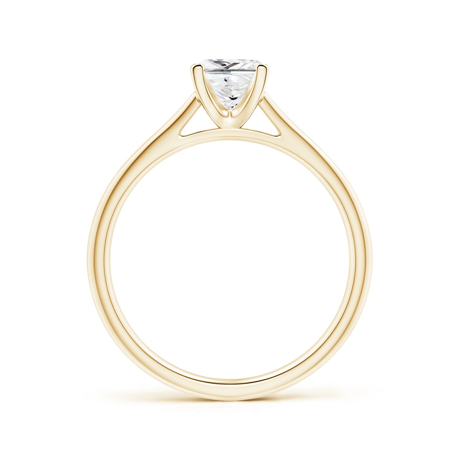 5.1mm GVS2 Princess-Cut Diamond Tapered Cathedral Engagement Ring in Yellow Gold side-1