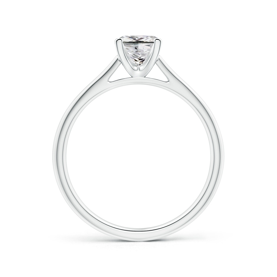 5.1mm IJI1I2 Princess-Cut Diamond Tapered Cathedral Engagement Ring in 10K White Gold side-1