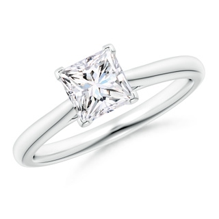 5.5mm GVS2 Princess-Cut Diamond Tapered Cathedral Engagement Ring in P950 Platinum