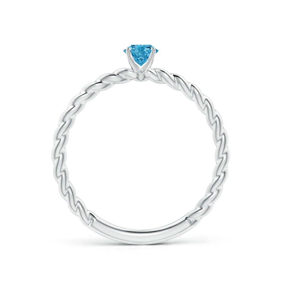 4.1mm AAAA Twisted Shank Round Fancy Intense Blue Diamond Solitaire Engagement Ring in P950 Platinum side 199