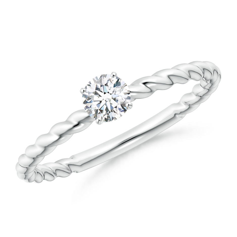 4.1mm GVS2 Twisted Shank Round Diamond Solitaire Engagement Ring in P950 Platinum 