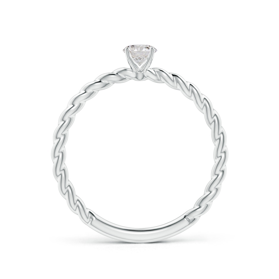 4.1mm IJI1I2 Twisted Shank Round Diamond Solitaire Engagement Ring in White Gold side-1