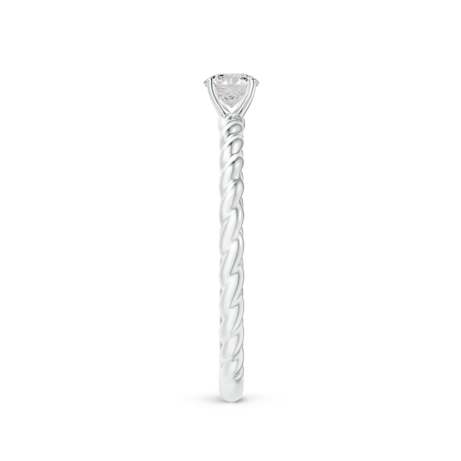 4.1mm IJI1I2 Twisted Shank Round Diamond Solitaire Engagement Ring in White Gold side-2
