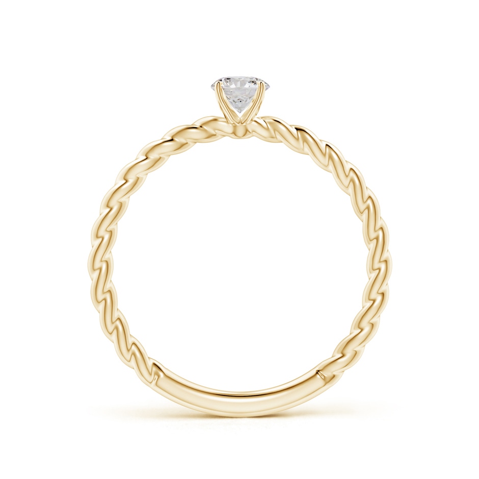 4.1mm IJI1I2 Twisted Shank Round Diamond Solitaire Engagement Ring in Yellow Gold side-1