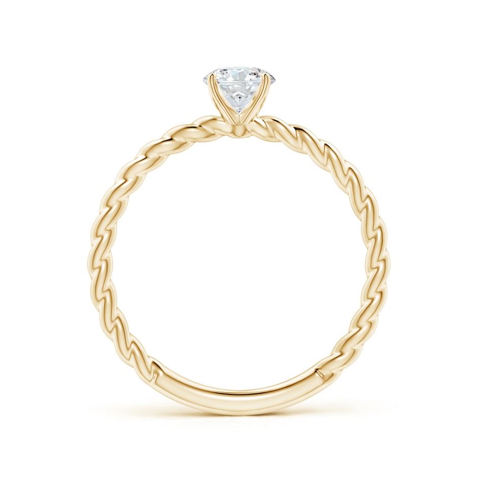 5.1mm GVS2 Twisted Shank Round Diamond Solitaire Engagement Ring in Yellow Gold side-1