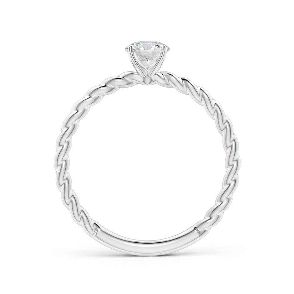 5.1mm HSI2 Twisted Shank Round Diamond Solitaire Engagement Ring in White Gold side-1