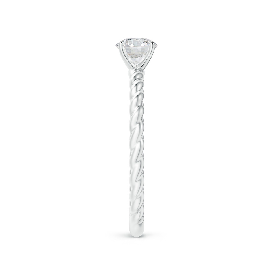 5.1mm HSI2 Twisted Shank Round Diamond Solitaire Engagement Ring in White Gold side-2