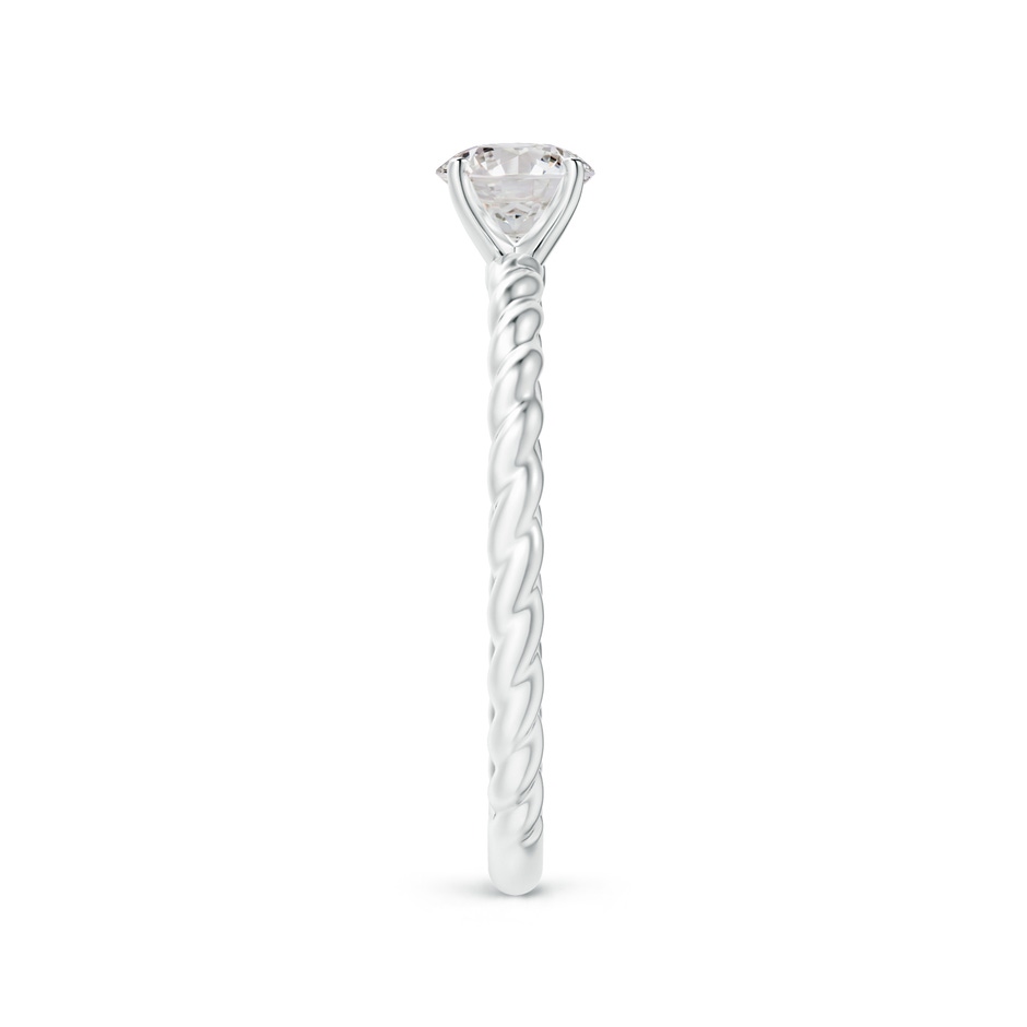 5.1mm IJI1I2 Twisted Shank Round Diamond Solitaire Engagement Ring in P950 Platinum side-2