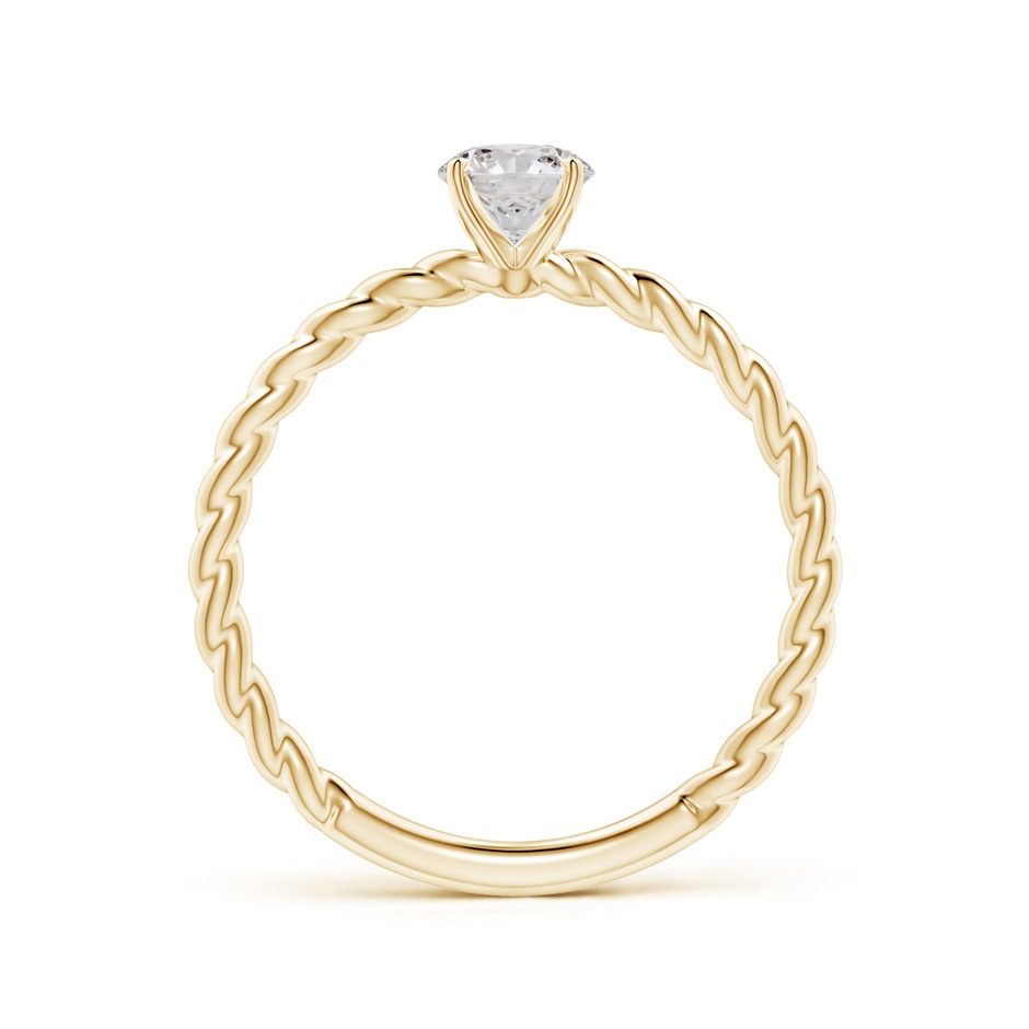 5.1mm IJI1I2 Twisted Shank Round Diamond Solitaire Engagement Ring in Yellow Gold side-1