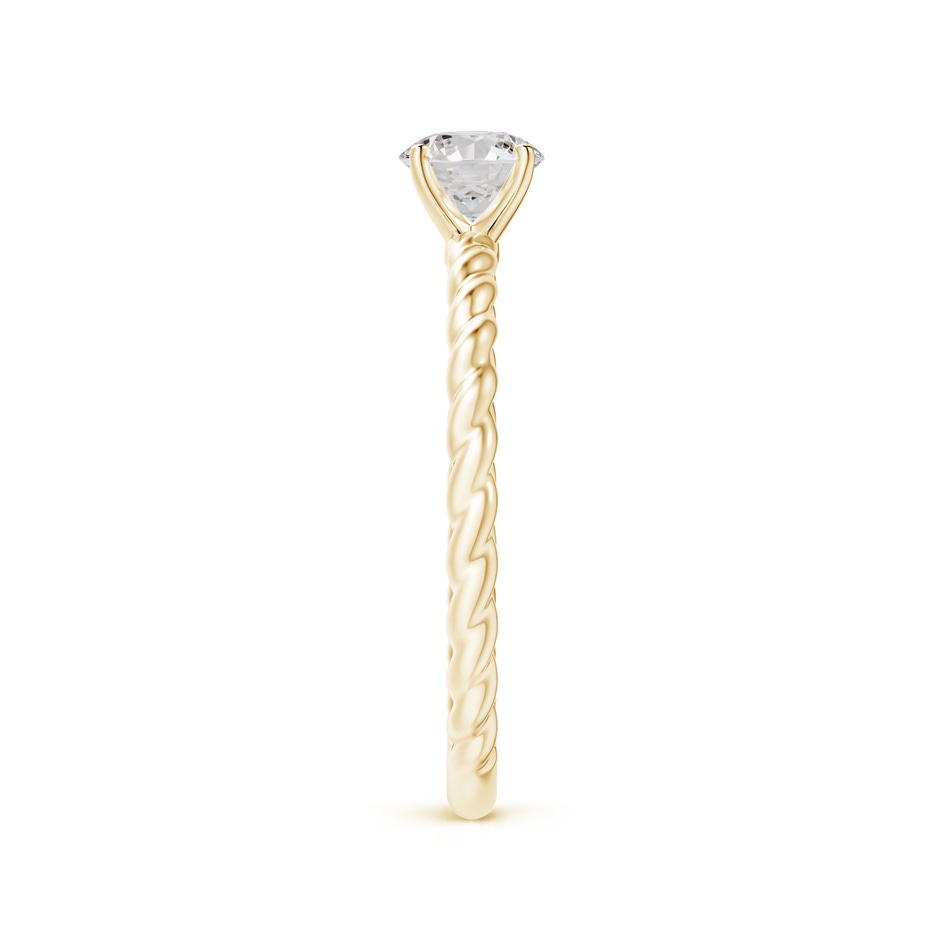 5.1mm IJI1I2 Twisted Shank Round Diamond Solitaire Engagement Ring in Yellow Gold side-2