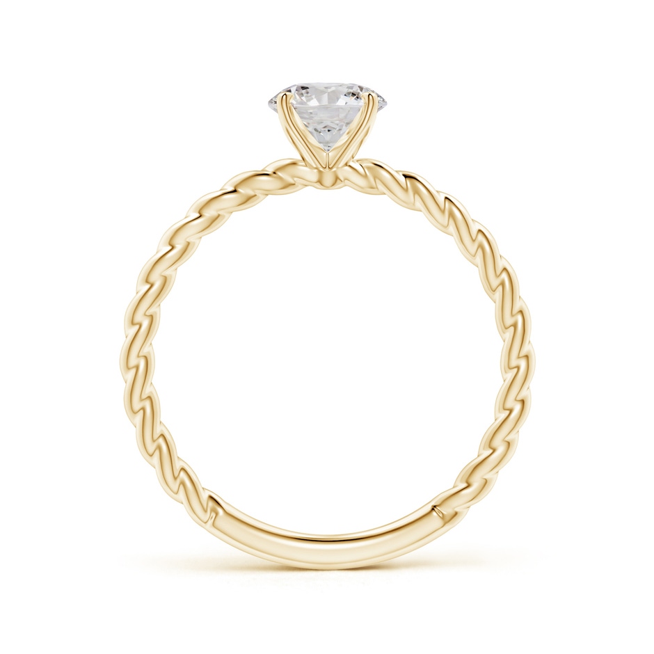 5.9mm IJI1I2 Twisted Shank Round Diamond Solitaire Engagement Ring in Yellow Gold side-1