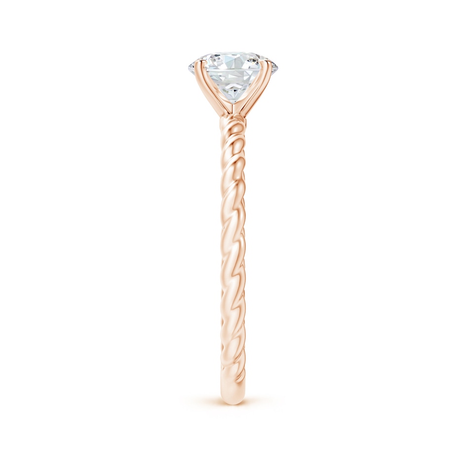 6.4mm GVS2 Twisted Shank Round Diamond Solitaire Engagement Ring in Rose Gold side-2