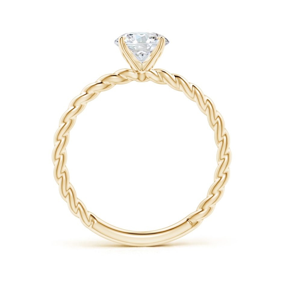 6.4mm GVS2 Twisted Shank Round Diamond Solitaire Engagement Ring in Yellow Gold side-1
